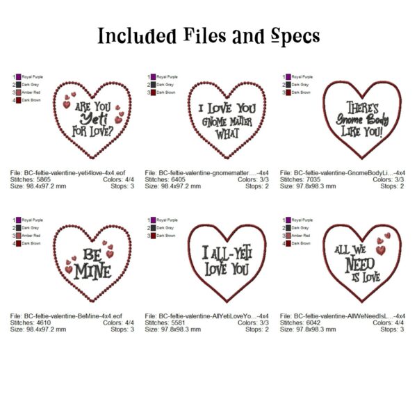Heart Felties ITH Design Set - Image 5