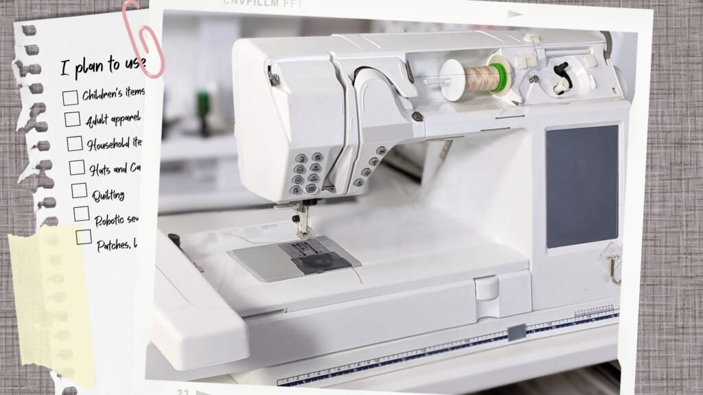 embroidery machine with checklist